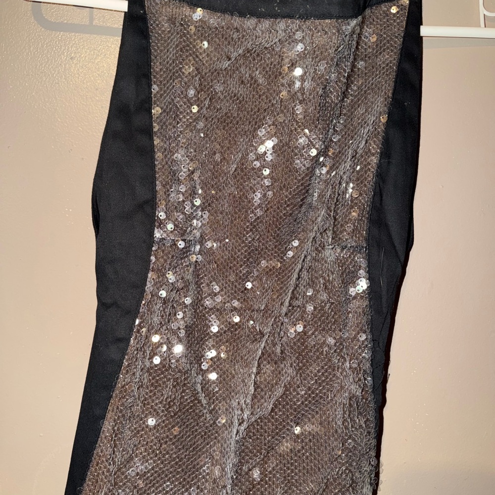 Black and Silver Sequin Dress